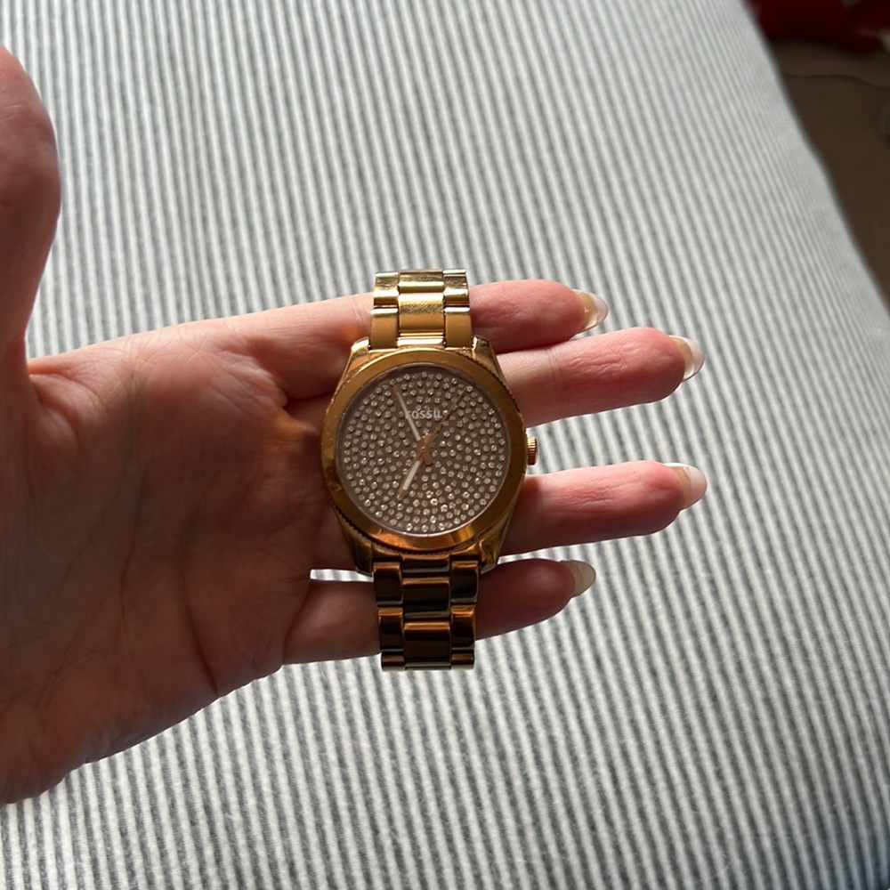Perfect Boyfriend Rose Gold Crystal Pave Dial Steel Ladies Watch